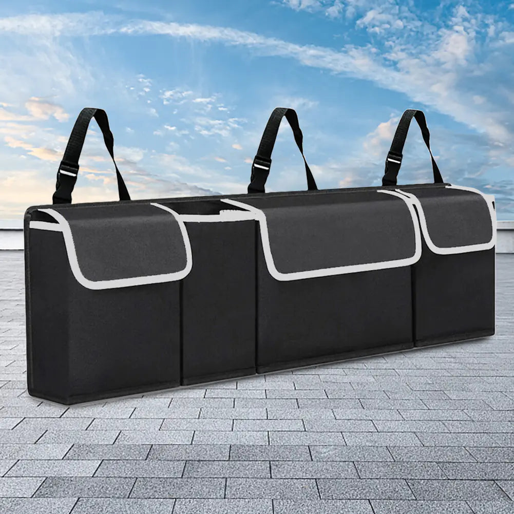 Large Capacity Car Trunk Storage Box with 4 Pockets