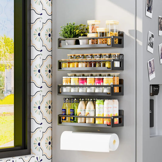 ADBIU 5 Pack Magnetic Spice Rack Organizer/Storage
