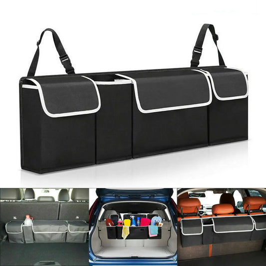Large Capacity Car Trunk Storage Box with 4 Pockets